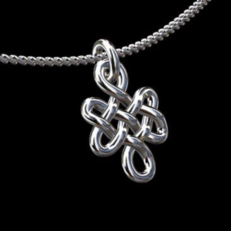 Love Knot Necklace Gold Endless Eternal Knot Pendant Love Etsy