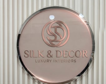 Letrero acrílico personalizado para negocios, letrero de pared para oficina, letreros para salones de belleza, spas y estudios de belleza, letrero acrílico con logotipo, letrero comercial personalizado, letrero acrílico para bar.