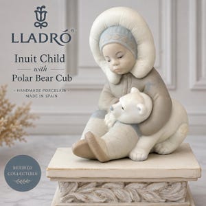 Lladro Polar Bear and Eskimo - Etsy