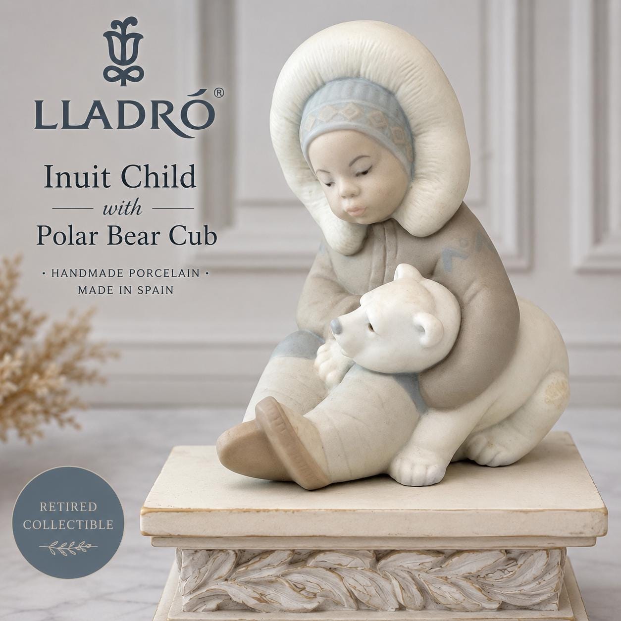 Lladro Polar Bear and Eskimo - Etsy