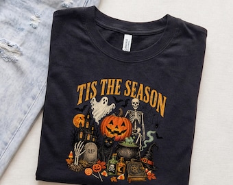 Vintage Halloween Shirt, Retro Halloween Graphic, Jack O Lantern, Spooky Witchy Fall Tee, Halloween Gift
