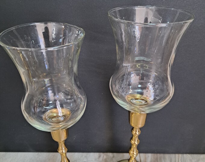 Vintage Clear Votive Candle Holders With Pegs Glassware Collectables
