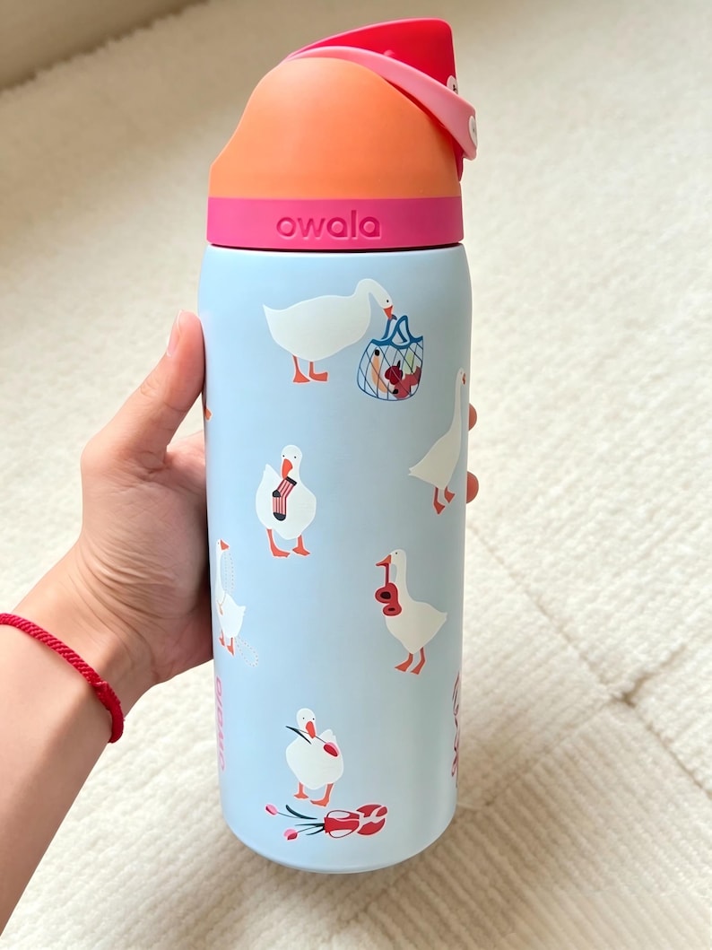 Owala Silly Goose Freesip 32oz Water Bottle , Insulated Stainless Steel Water Bottle Birthday & Christmas Gift for Her Bild 2
