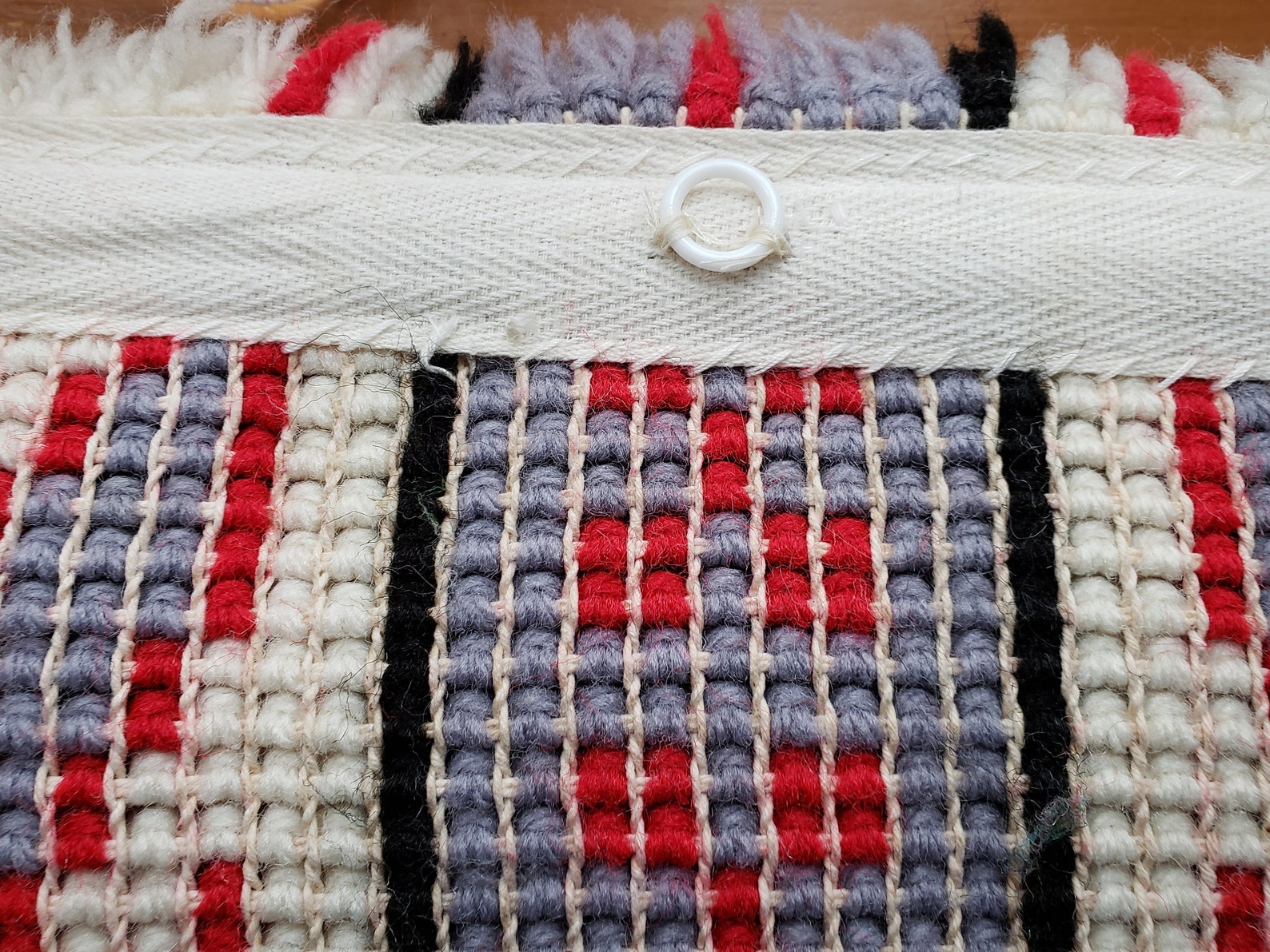 Handmade Native American Design Latch Hook Rug Wall Hanging With Rug