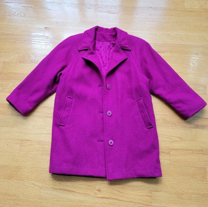 Girls Winter Coat Michael Lewis, Child size 8 with scarf , Magenta image 5