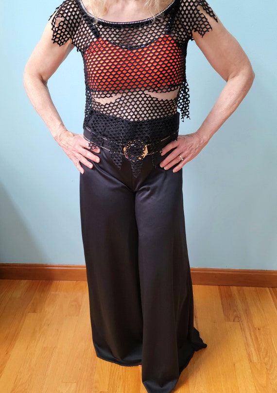 1980s style Hip Hop Bra and Fishnet Top with Palaz