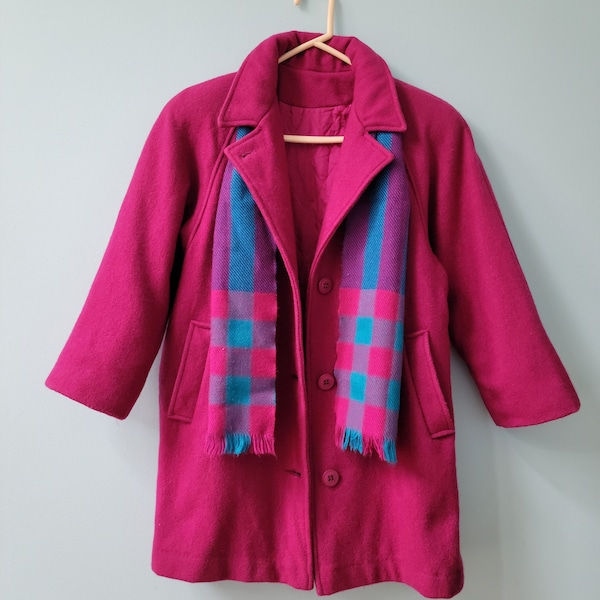 Girls Winter Coat Michael Lewis, Child size 8 with scarf , Magenta