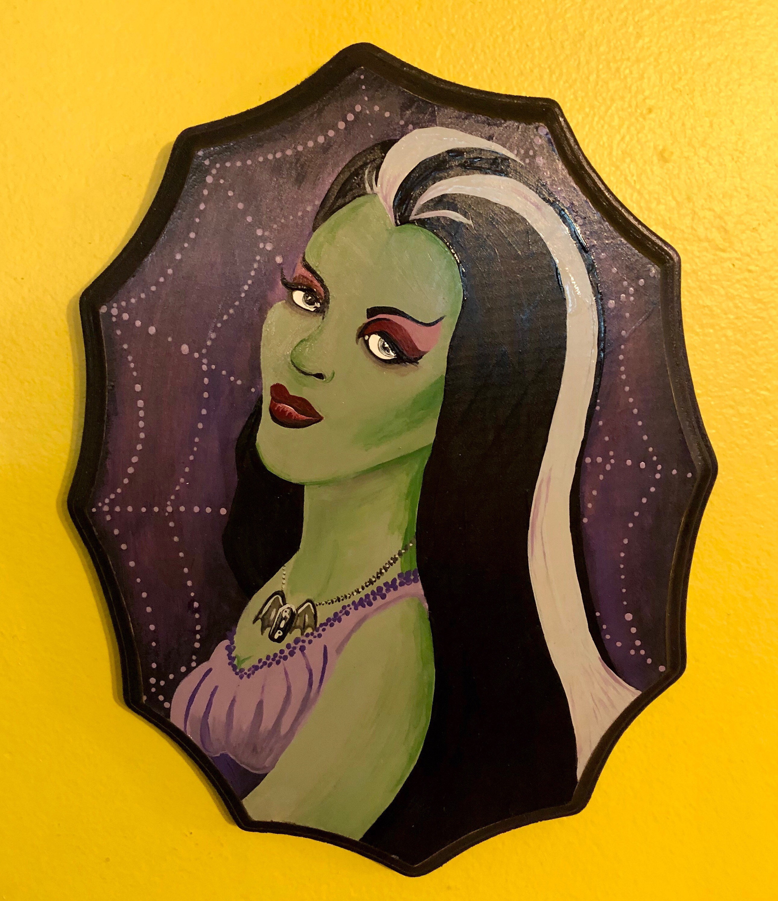 Lily Munster Painting on Wood - Etsy