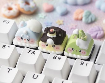 Cute Cakes ESC 1U Protège-touches artisanaux personnalisés pour clavier, Touches faites main, Cherry MX, Clavier mécanique