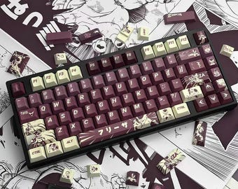 フリーザ アニメ PBT 英語 オリジナル高さキーキャップセット - 143キー