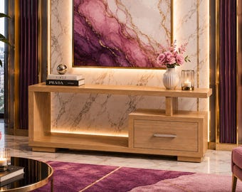 DIY Console Table Blueprint |Modern TV Stand Woodworking Plans PDF Digital Download