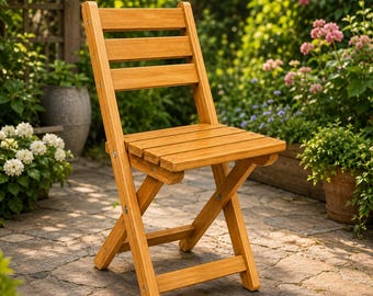 DIY Folding Wooden Chair Plans | Portable Foldable Chair Woodworking Blueprints |PDF Download