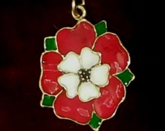 Tudor Rose, York Rose, Lancaster Rose, Heraldic Rose Pendants