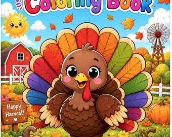 Farm Animals Colouring Book – Happy Harvest Edition, Instant Digital Download | Printable PDF