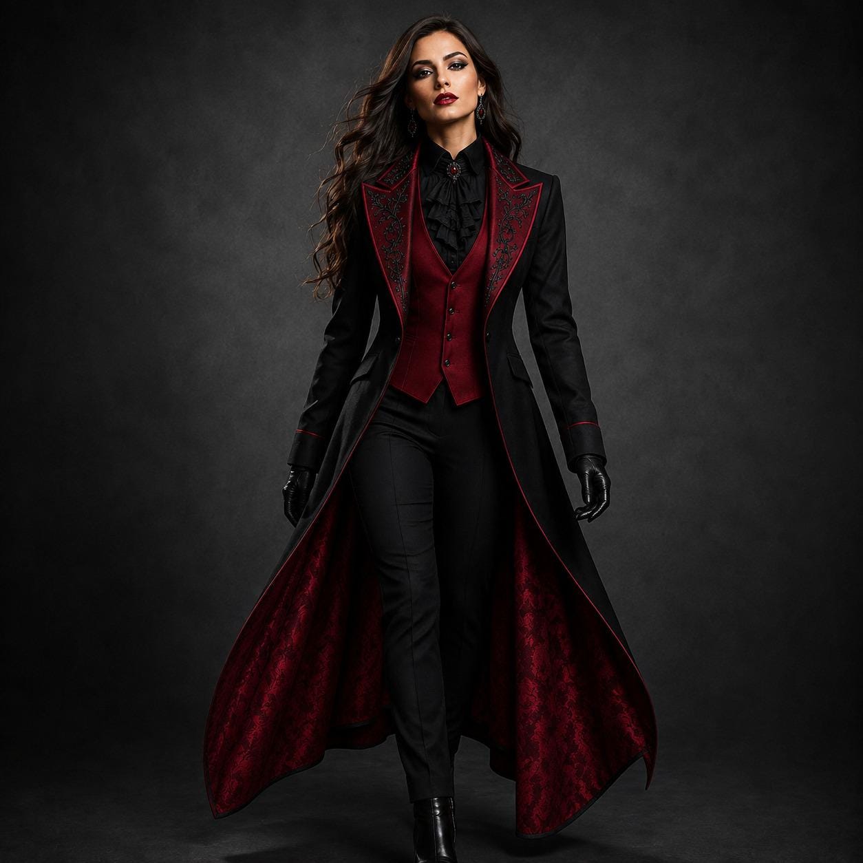 black and red steampunk dress No more excuses to