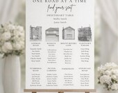 Personalised Wedding Seating Plan, Elegant Table Chart Sign (Digital Download)