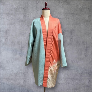 IRODORI (彩)– Vintage Kimono Silk & Denim Haori Jacket | One-of-a-Kind Japanese Wearable Art | Handmade in Japan