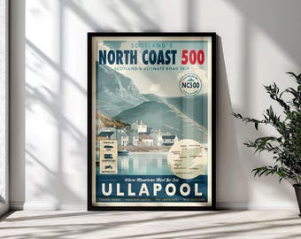 North Coast 500 – Ullapool Vintage Reiseposter