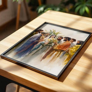 The Betrothal of Mary and Joseph Framed Poster | Modern Catholic Wall Art image 10