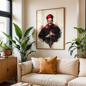 Saint Charles Borromeo Framed Poster | Modern Catholic Wall Art image 11