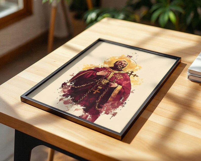 Saint Ignatius of Antioch Framed Poster | Minimalist Catholic Wall Art image 7
