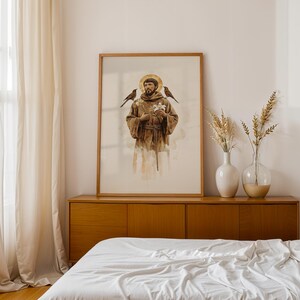 Saint Francis of Assisi Framed Poster | Minimalist Catholic Wall Art image 13