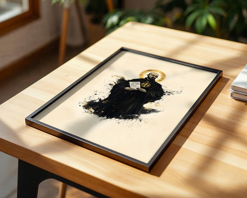 Saint Anthony of Padua Framed Poster | Minimalist Catholic Wall Art image 4