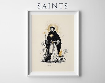 Saint Dominic de Guzman Framed Poster | Minimalist Catholic Wall Art