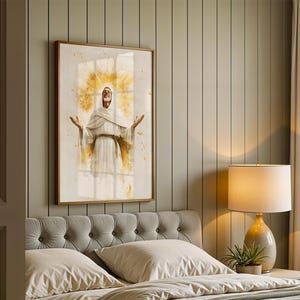 Saint Bernard of Clairvaux Framed Poster | Minimalist Catholic Wall Art image 3