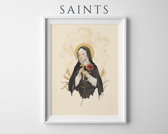 Saint Rita of Cascia Framed Poster | Modern Catholic Wall Art