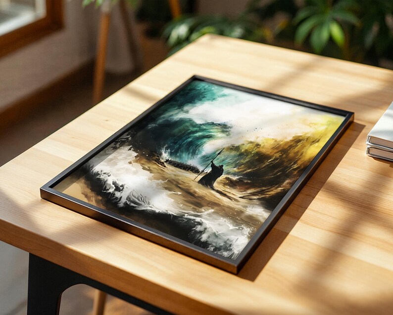Die Überquerung des Roten Meeres druckbare Kunst | Moderne katholische Wanddekoration Bild 11