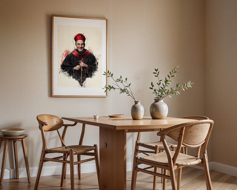 Saint Charles Borromeo Framed Poster | Modern Catholic Wall Art image 14