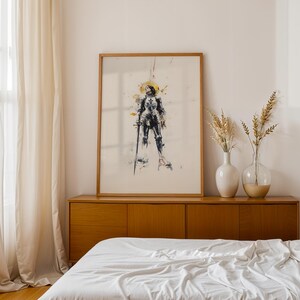 Utskrivbar konst av den heliga Jeanne d'Arc | Akvarell katolsk väggdekoration bild 9