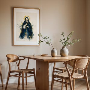 Saint Bridget of Sweden Printable Art | Watercolor Catholic Wall Decor image 9