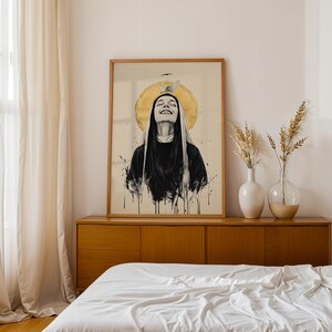 Saint Scholastica Framed Poster | Modern Watercolor Catholic Wall Art image 13