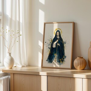Saint Bridget of Sweden Framed Poster | Minimalist Catholic Wall Art image 4