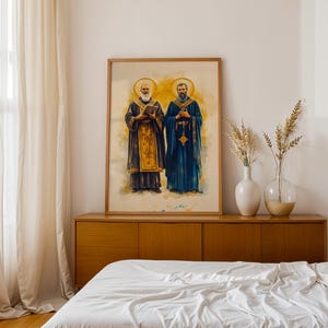 Saint Cyril and Methodius Framed Poster | Modern Catholic Wall Art image 13
