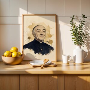 Saint John Baptist de Rossi Framed Poster | Catholic Watercolor Wall Art image 11