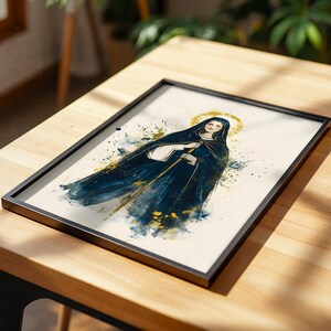 Saint Bridget of Sweden Framed Poster | Minimalist Catholic Wall Art image 10