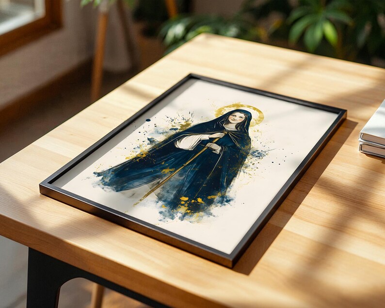 Saint Bridget of Sweden Framed Poster | Minimalist Catholic Wall Art image 10