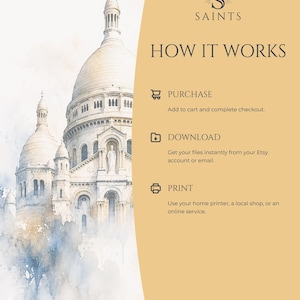 Saint Bonaventure Printable Art | Modern Watercolor Catholic Wall Decor image 11