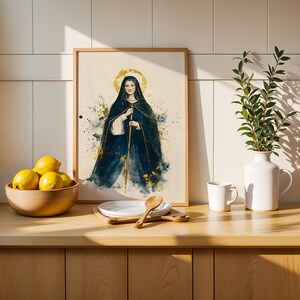 Saint Bridget of Sweden Framed Poster | Minimalist Catholic Wall Art image 12