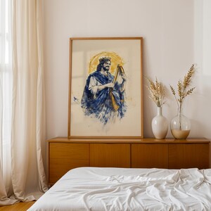King David Framed Poster | Modern Watercolor Catholic Wall Art image 13
