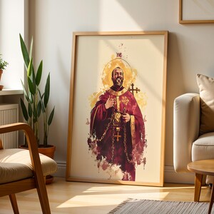 Saint Ignatius of Antioch Framed Poster | Minimalist Catholic Wall Art image 2