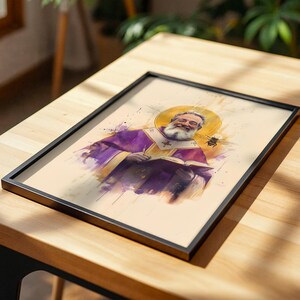 Saint Ambrose of Milan Framed Poster | Minimalist Catholic Wall Art afbeelding 10