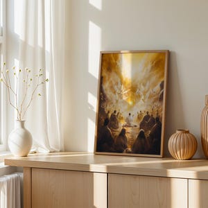 Isaiah's Vision of the Heavenly Throne Printable Art | Watercolor Catholic Wall Decor image 2