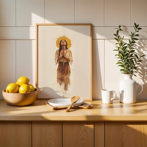 Saint Kateri Tekakwitha Framed Poster | Minimalist Catholic Wall Art image 12