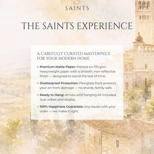 Our Lady Gives the Rosary to Saint Dominic Framed Poster | Minimalist Catholic Watercolor Wall Art image 9