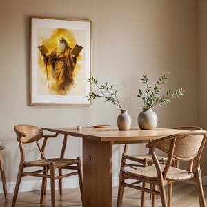 Moses-Kunstdrucke | Moderne katholische Wanddekoration im Aquarellstil Bild 9
