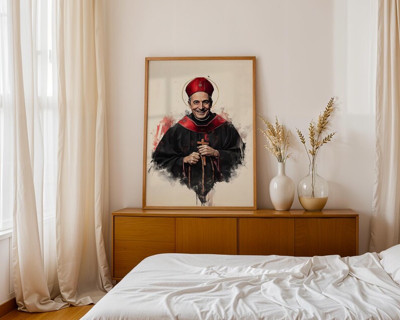 Saint Charles Borromeo Framed Poster | Modern Catholic Wall Art image 13